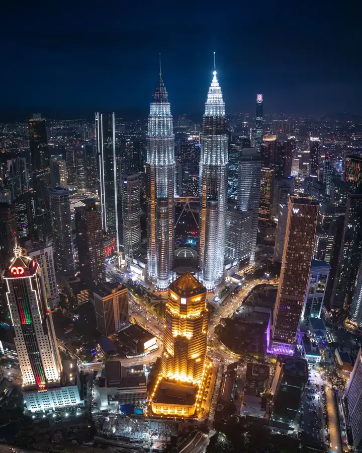 Aerial view of the Kuala Lumpur skyline near Cappella Embassy